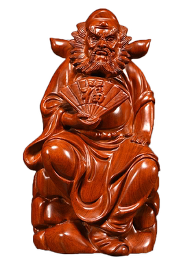 花梨钟馗神像装饰乔迁办公室木雕