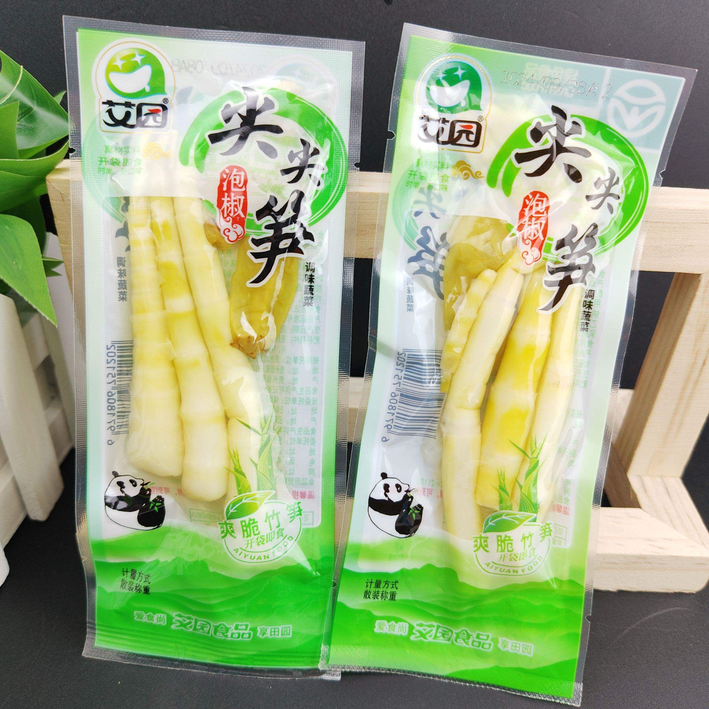 艾园泡椒尖尖笋泡椒脆笋山椒酸辣笋尖笋条开袋即食小包装零食