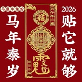 2026丙午本命年太岁化护身符手机壳贴纸马年属鼠牛兔蛇生肖金属贴