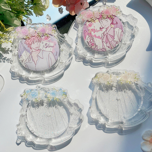 倩子酱Goods 花环头纱谷美吧唧砖亚克力展示框徽章装饰框谷子收纳