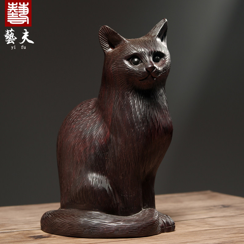 黑檀木动物雕刻家居客厅工艺品
