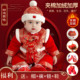 抓周百天礼服过年装 宝宝周岁礼服婴儿拜年服中国风男女唐装 套装 冬