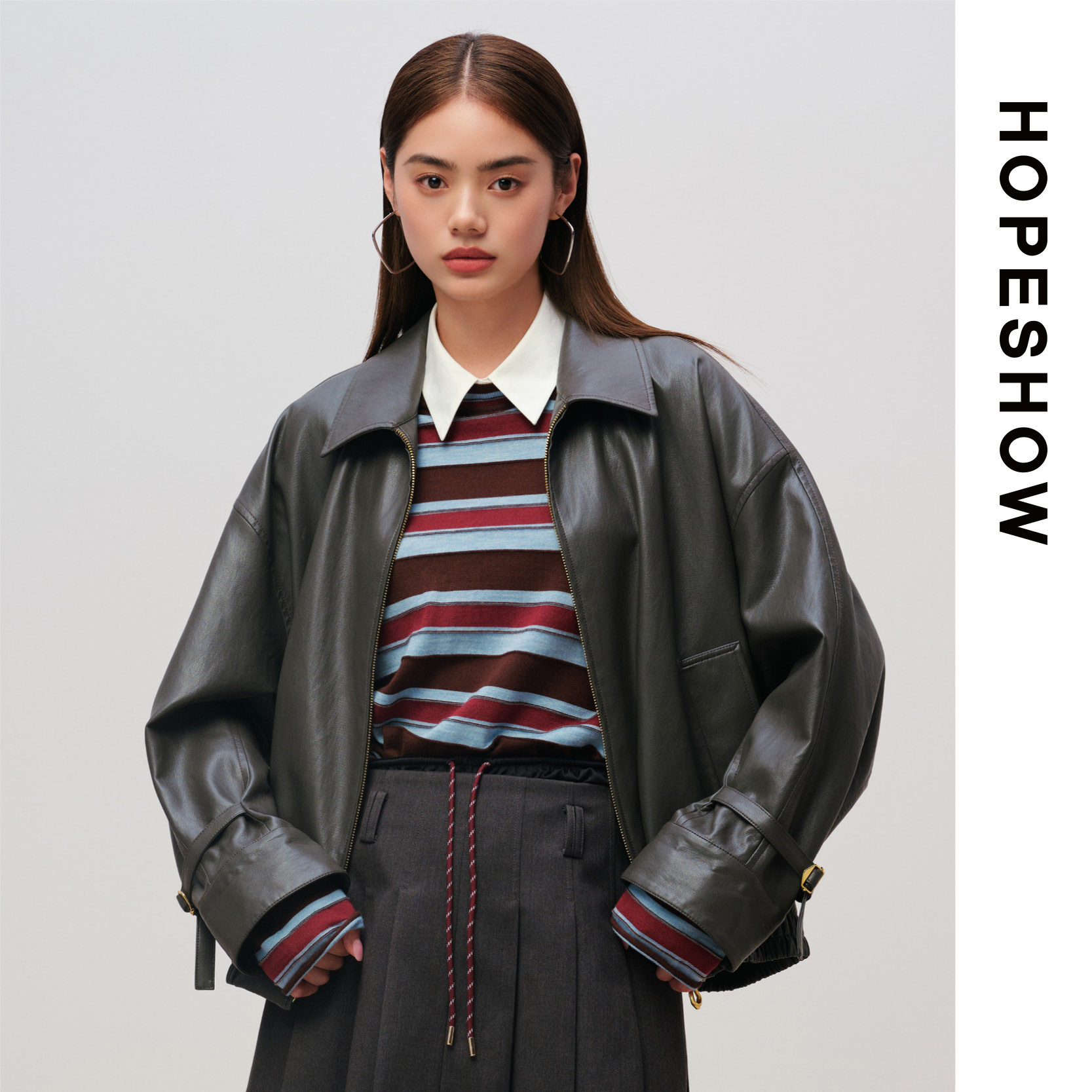 HOPESHOW红袖外套89125300407