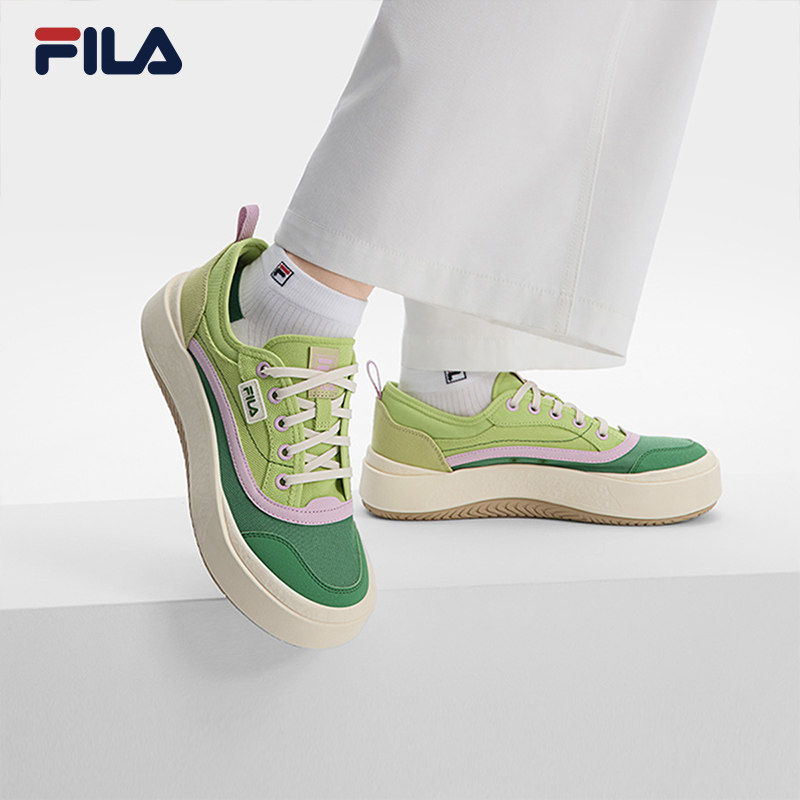 FILA 斐乐女鞋帆布鞋夏季水母鞋子休闲鞋运动鞋板鞋F12W521302F