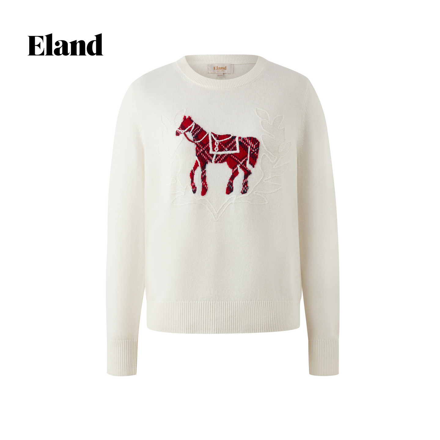 Eland毛衣女时尚 套头针织衫圆领EEKWG12B05