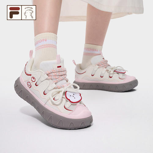 FILA FUSION潦草小狗moonge联名甜筒鞋田曦薇同款板鞋T12W632102F