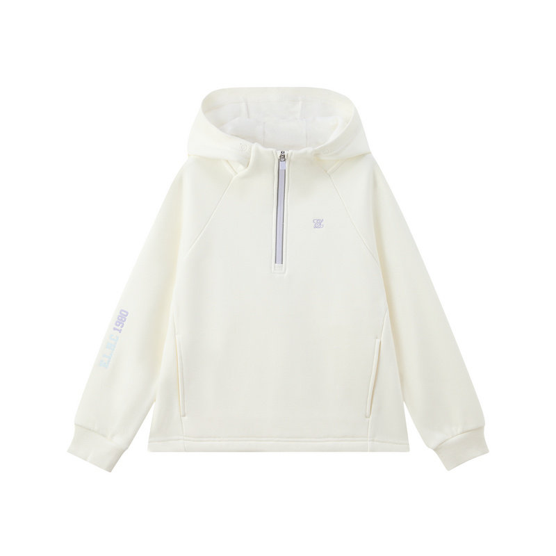 eland kids衣恋童装女童卫衣25年冬季运动风连帽上衣EKMHF4V22B