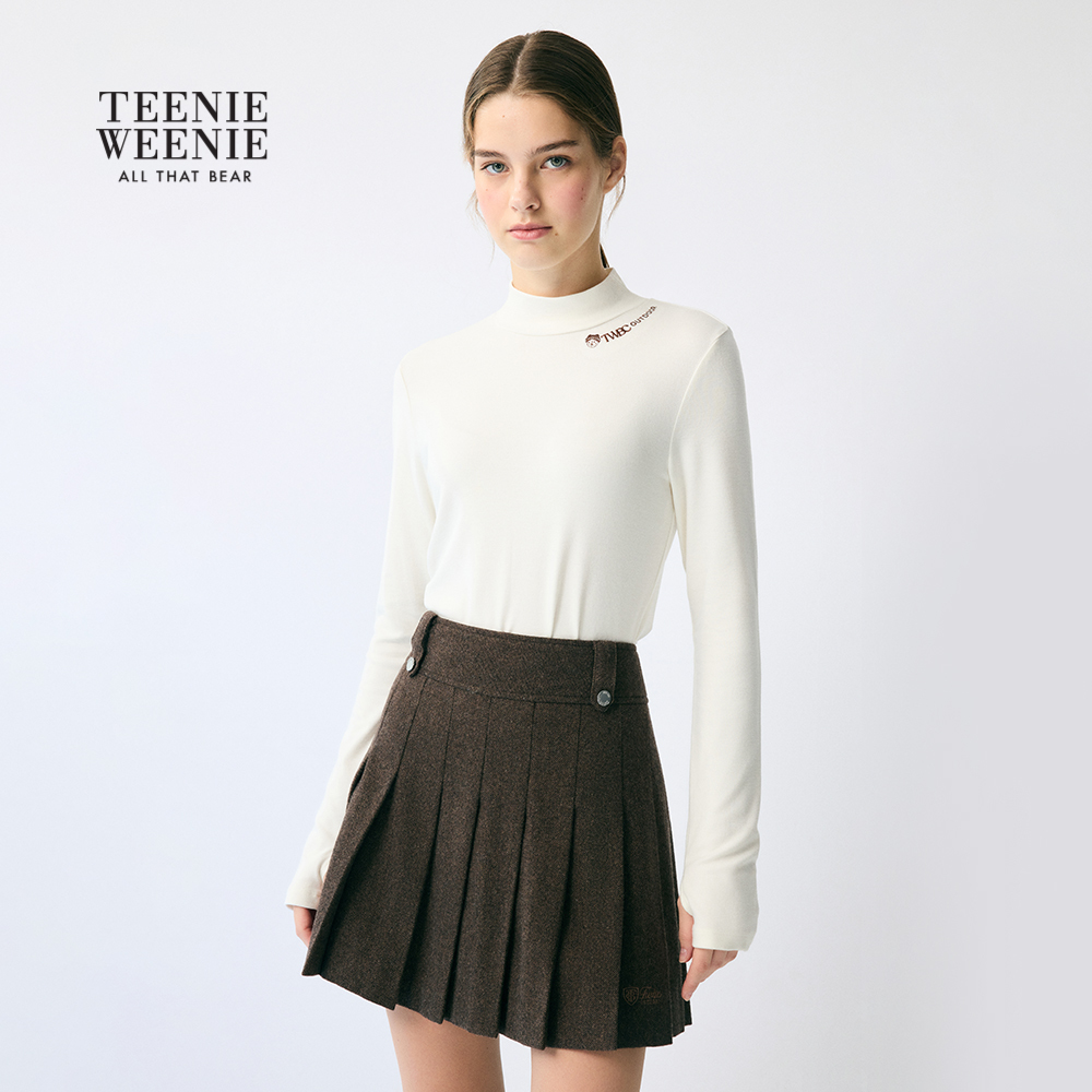 TeenieWeenie小熊女装T恤新款柔软舒适高领长袖打底衫TTLA254TC2K