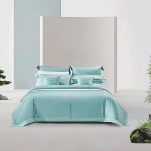 MERCUYRY/水星家纺窗篱晴澜-K04(海蓝色/烟酰胺)182203