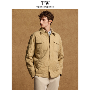 TeenieWeenie2024冬工装风衬衫领休闲棉衣TNJP2449B1K