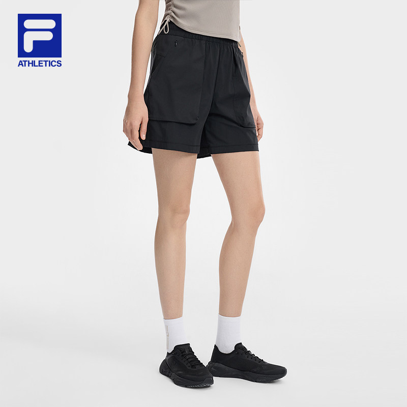 FILA 斐乐官方女士梭织短裤2026夏季新款宽松裤子A11W621804F