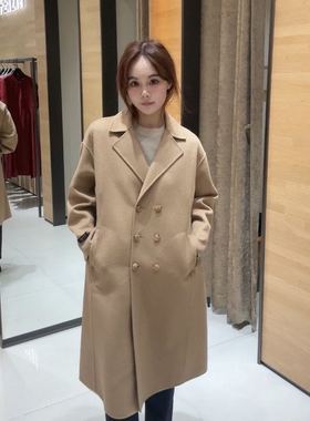 FEIZI菲姿女士时尚休闲双面呢大衣F3W789