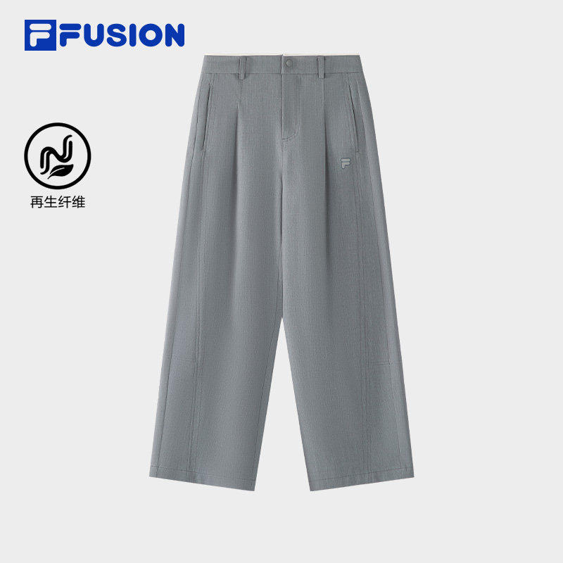 FILA FUSION斐乐潮牌梭织长裤女2026夏宽松休闲裤西裤T11W625801A