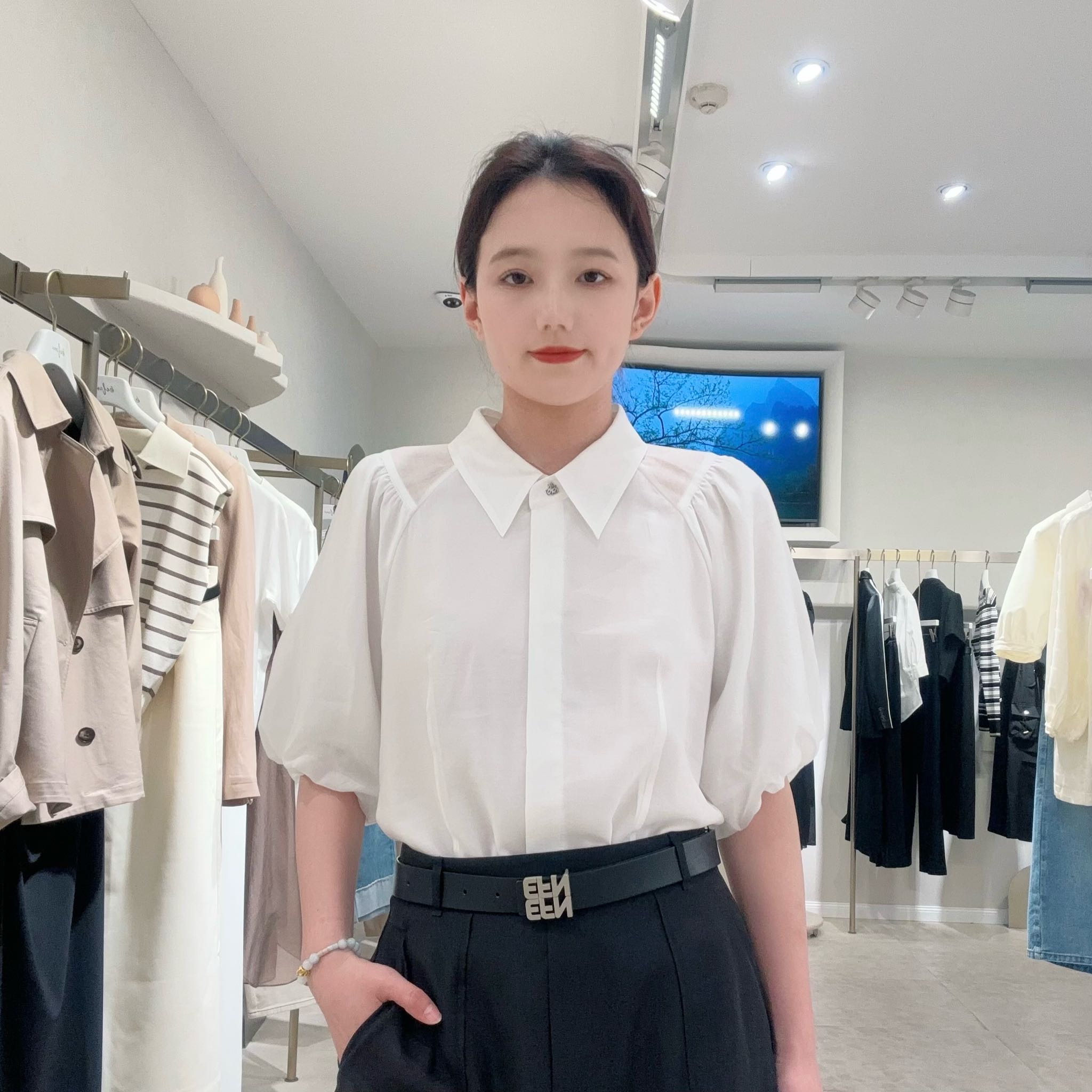 伊芙丽女士时尚休闲衬衫1F4121521