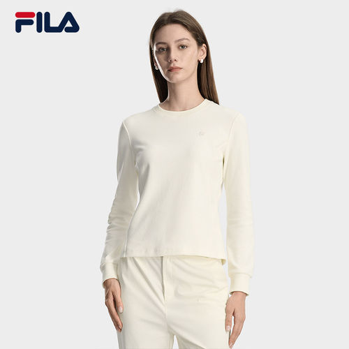 FILA 斐乐官方女子针织长袖衫2026新春莫代尔圆领TF11W613210F