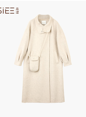 BSiEE本涩立领大衣宽松外套女E10310B01