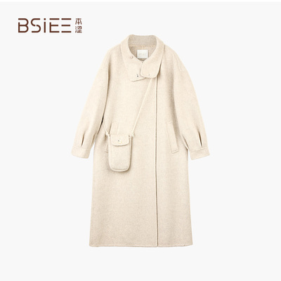 BSiEE本涩立领大衣宽松外套女E10310B01