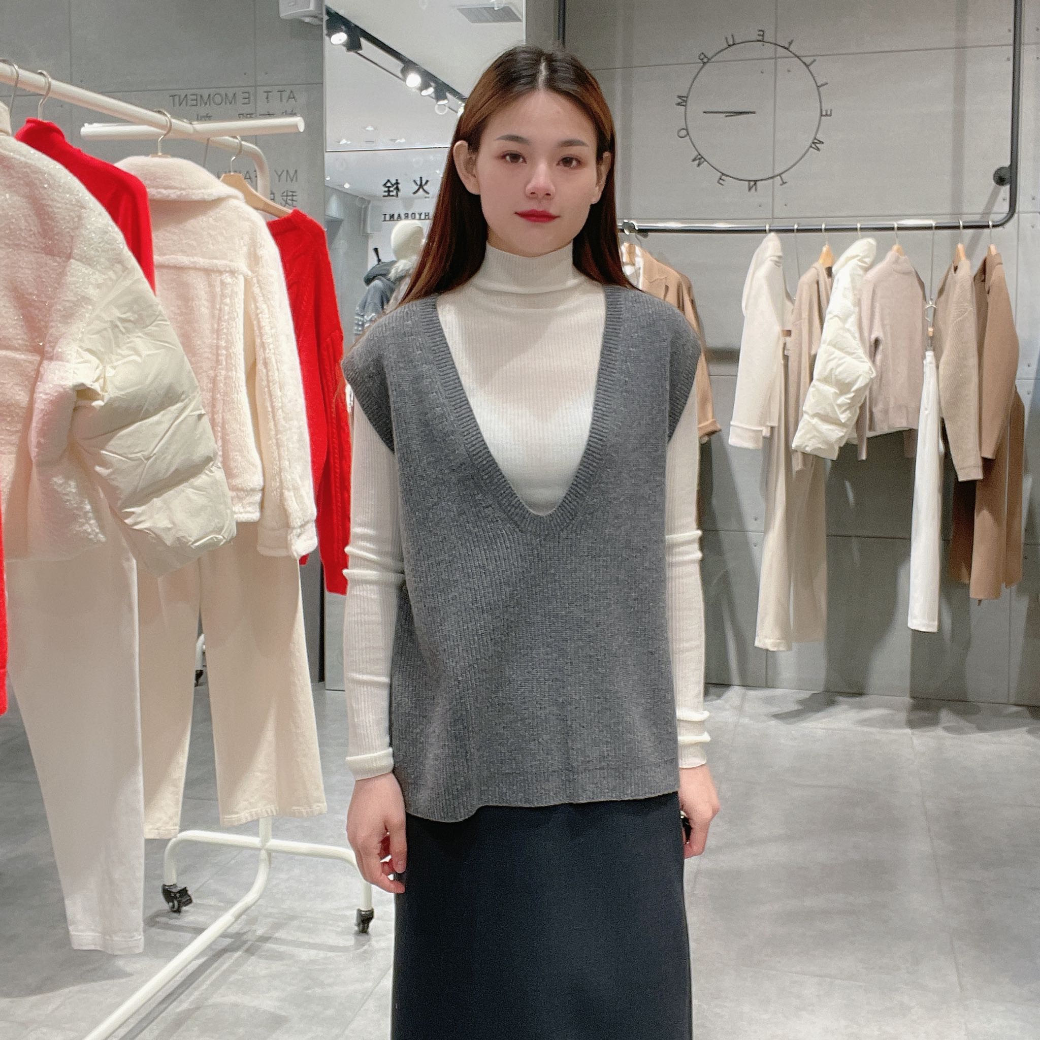 麦檬女士简约时尚毛针织衫5F1130411