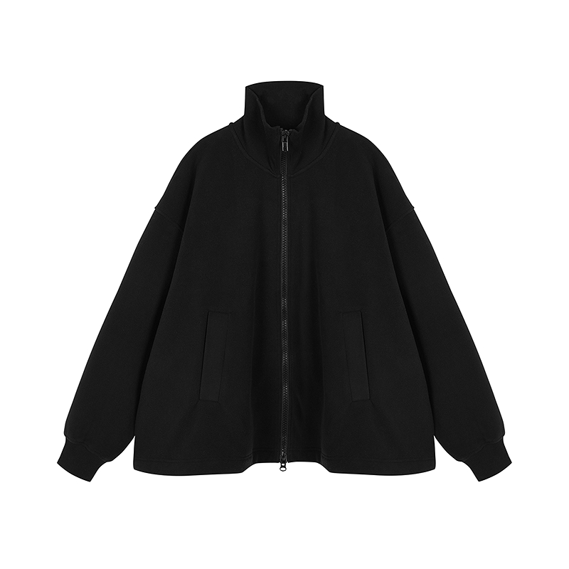 JNBY/江南布衣24冬摇粒绒卫衣宽松立领5OB41597H