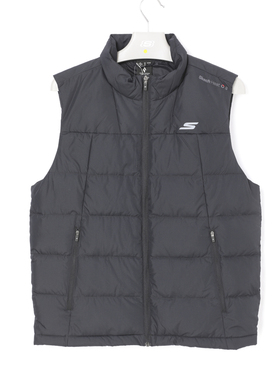 斯凯奇男士梭织羽绒马甲背心P425M013-0018