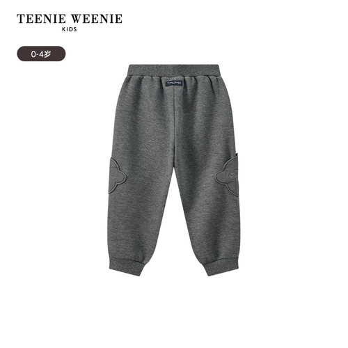 TeenieWeenie Kids小熊童装24秋季男宝宝纯色长卫裤T0TM244904A