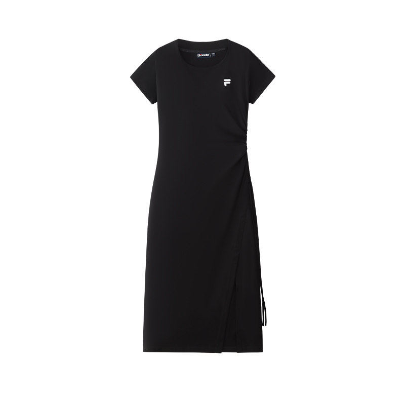 FILA FUSION 斐乐潮牌女子2025秋时尚简约修身T恤裙T11W533318E