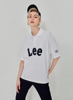 Lee舒适版经典黑白色男女同款短袖Polo衫潮LUT006678101