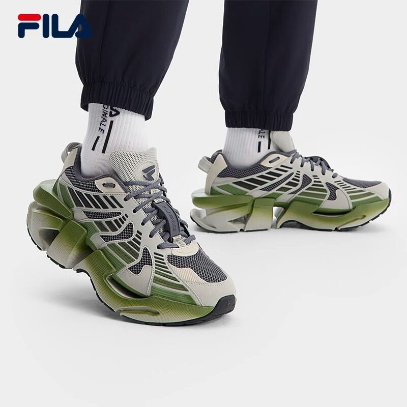 FILA 斐乐官方男鞋SPACE老爹鞋2025夏季休闲运动鞋F12M632193F