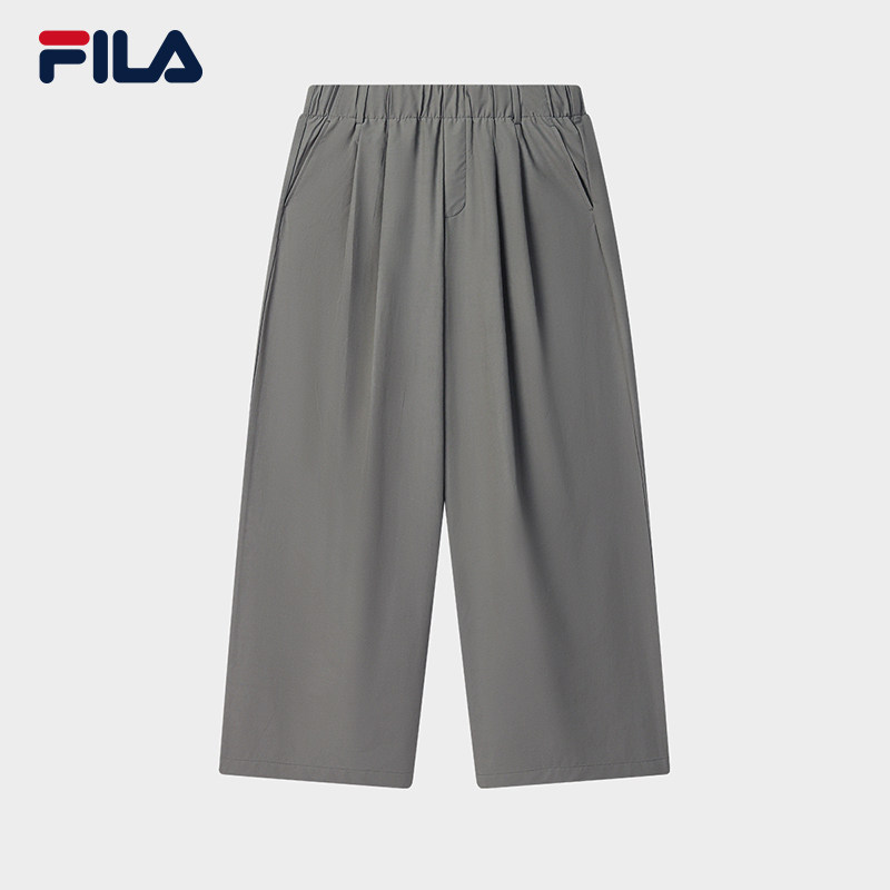 FILA 斐乐官方男士梭织长裤2026夏宽松裤子直口休闲裤F11M625814F
