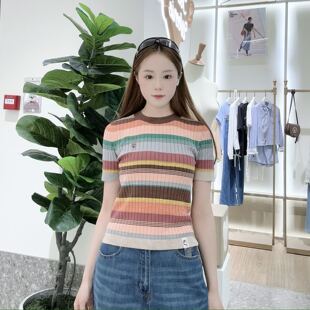 Teenie Weenie女士条纹休闲短袖套衫TTKW253704T
