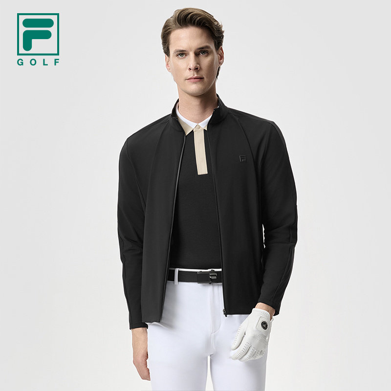 FILA 斐乐男士长袖外套2025春款高尔夫运动上衣A11M525502F