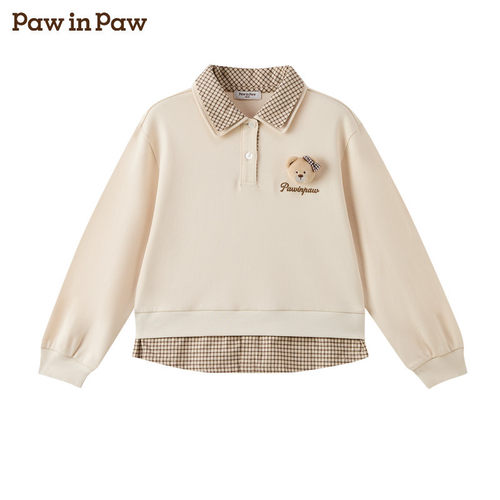 【商场同款】PawinPaw26年秋款女童假两件卫衣PCMAG3821M