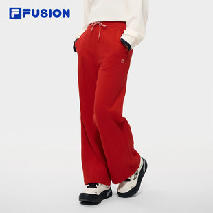 马上起飞 | 长裤FILA FUSION斐乐潮牌女2026春红色T11W612602F