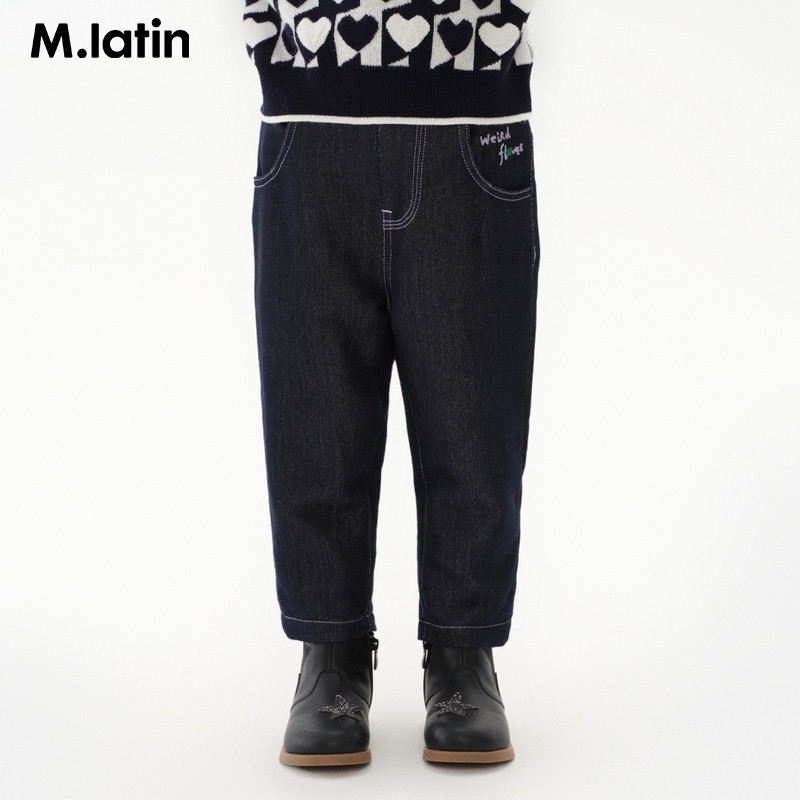 马拉丁童装儿童裤子冬女小童艺术家绣花牛仔长裤,童装/婴儿装/亲子装,裤子,淘宝优惠券,粉丝福利购,淘宝优惠卷