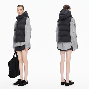 NBY/江南布衣 连帽羽绒服马甲 5P0C13790