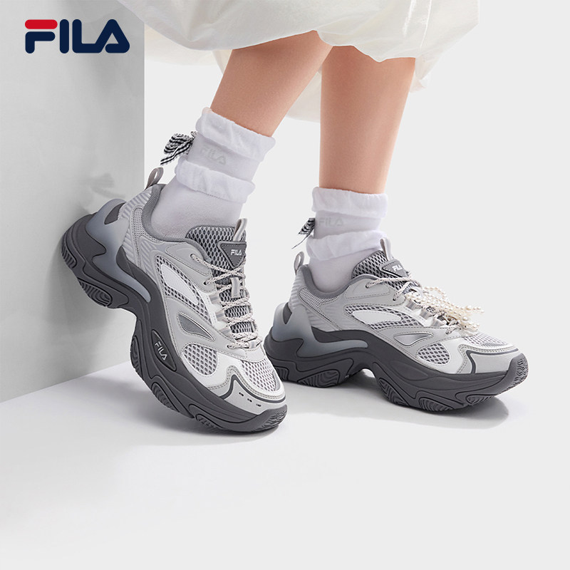 鱼刺3+|FILA 斐乐官方老爹鞋女休闲鞋2026夏季运动鞋F12W622186F