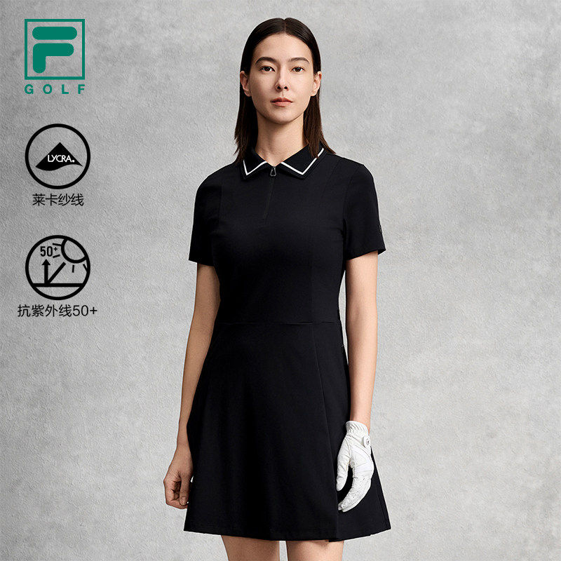 FILA 斐乐官方女子连衣裙2026夏季新款高尔夫POLO裙A11W625313F