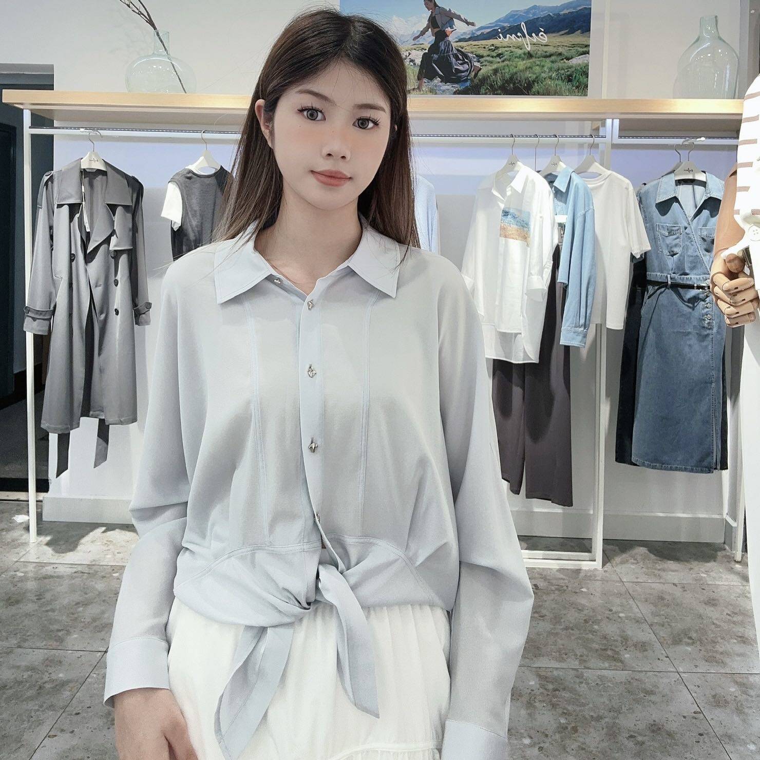 Eifini/伊芙丽女士时尚简约衬衫衬衣1F4321171Q