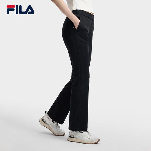 FILA 斐乐女士针织长裤2026夏新款日常休闲基础喇叭裤F11W623604F