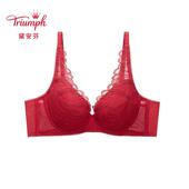 Triumph黛安芬内衣女蕾丝红色软钢圈舒适薄款 文胸16R8933