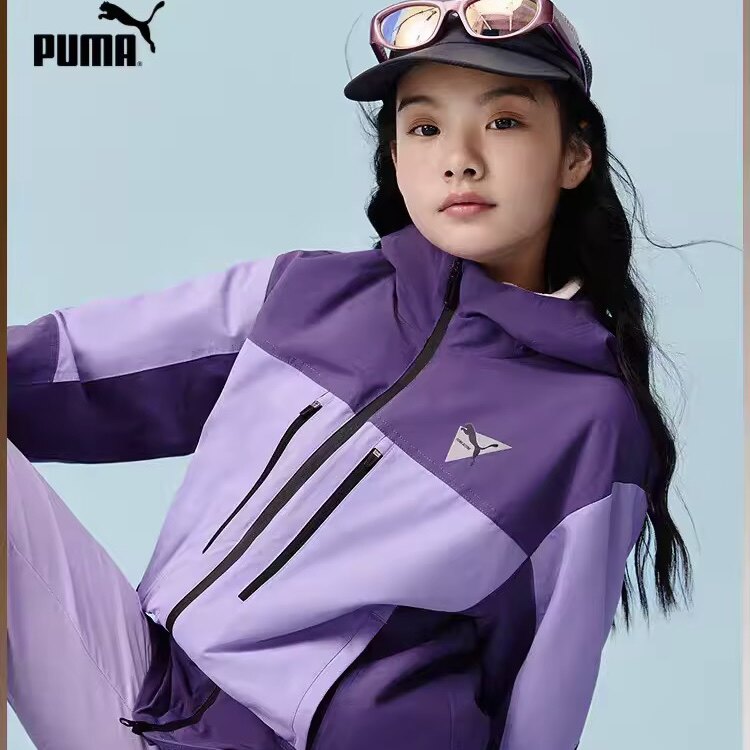 PUMA彪马童装防风防雨外套男童女童摇粒绒二合一夹克353325105105
