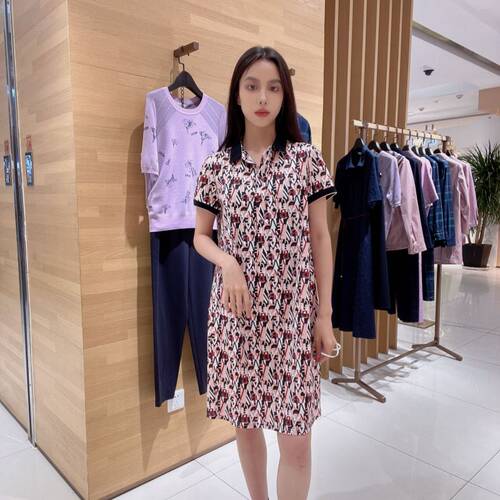 菲姿女士时尚花纹连衣裙F3B472