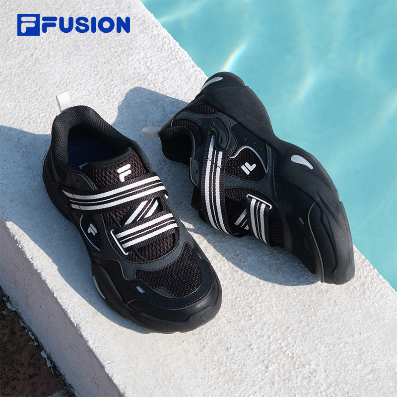 FILA FUSION 斐乐玛丽珍女凉鞋2025夏季网面透气鞋子T12W521003F