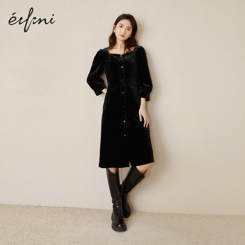 伊芙丽女士时尚气质针织连衣裙YDC295021