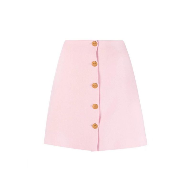 VERSACE/范思哲女士短裙 纯色美杜莎浮雕单排扣 1005636-1A00537