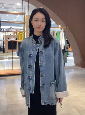 迪赛尼斯女士简约时尚牛仔外套D24307N7731