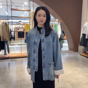 迪赛尼斯女士简约时尚牛仔外套D24307N7731