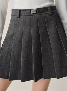 短裙-太平鸟灰色A1GEF4237