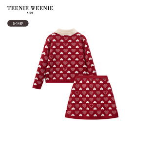 TeenieWeenieKids小熊童装25女童甜美可爱外套半裙套装