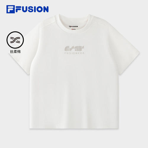 FILA FUSION斐乐女子针织短袖2026夏季休闲纯棉T恤T11W625102A